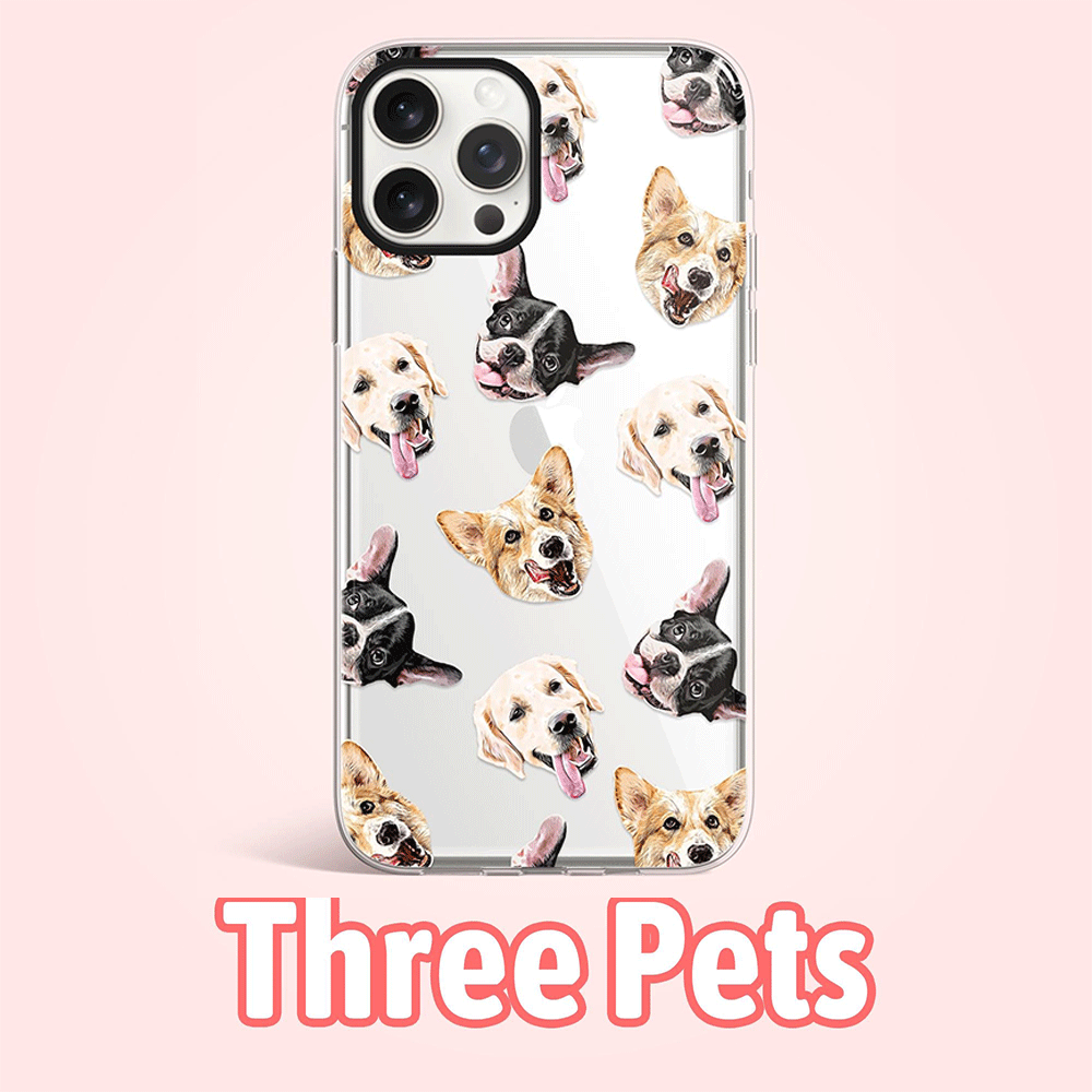Custom Pet dog cat face iPhone phone case