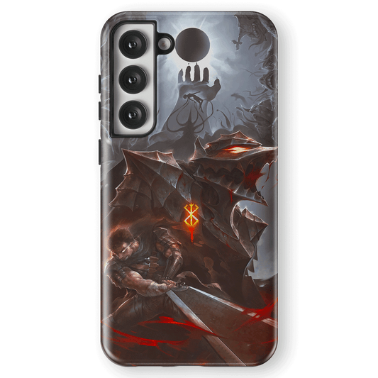 Berserk Tempered Glass Tough Soft Silicone Samsung Case