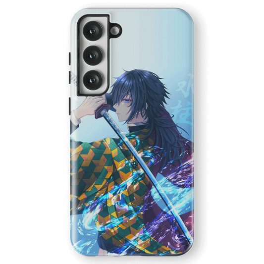 Demon Slayer Giyu Tomioka 3 Tempered Glass Tough Samsung Case