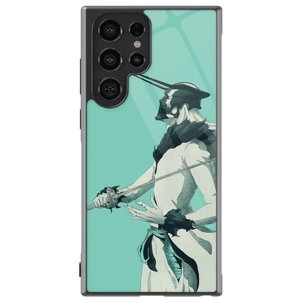 Bleach Vasto Lorde Ichigo Blue Tempered Glass Tough Samsung Phone Case