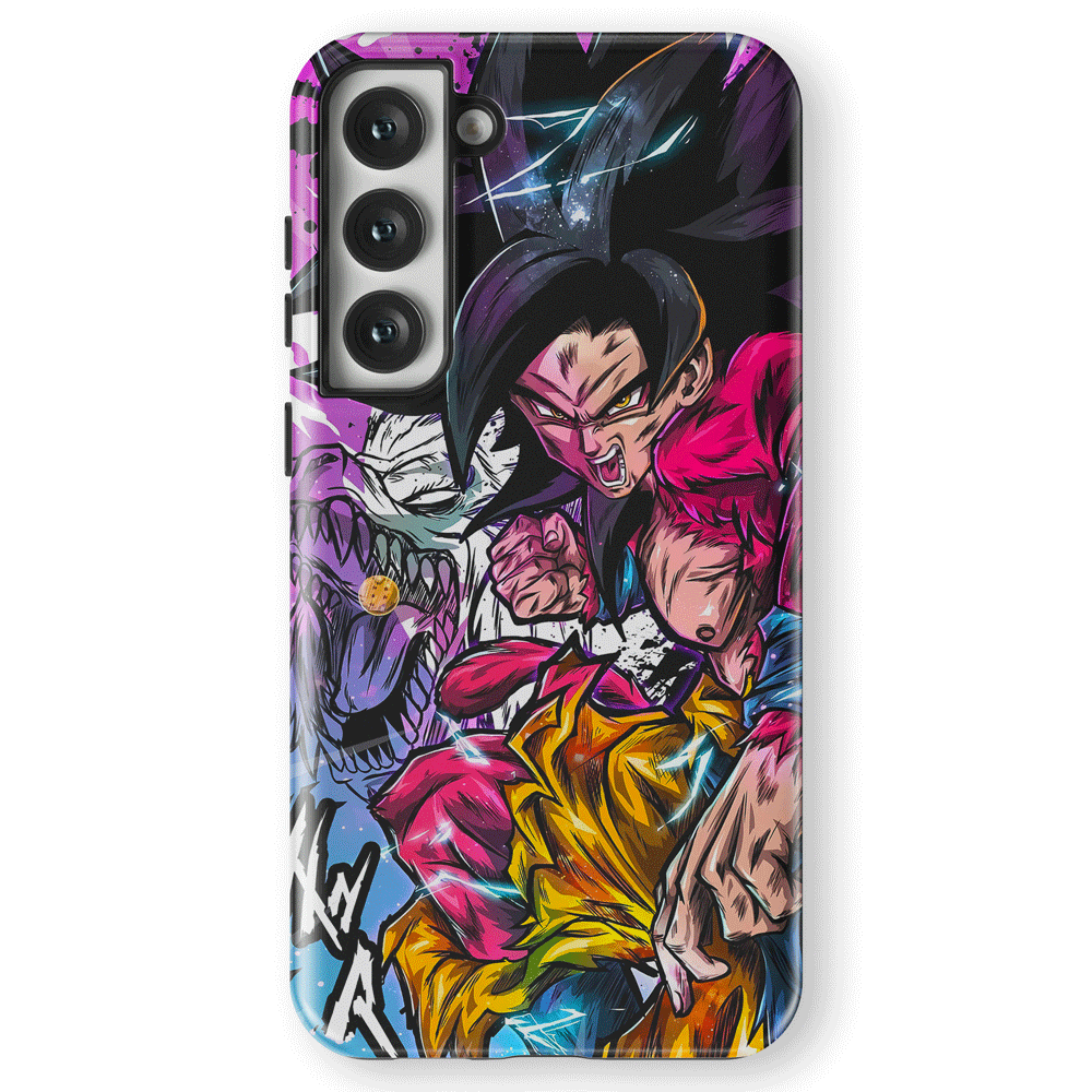 Dragon Ball Black Hair Goku Tempered Glass Tough Samsung Case