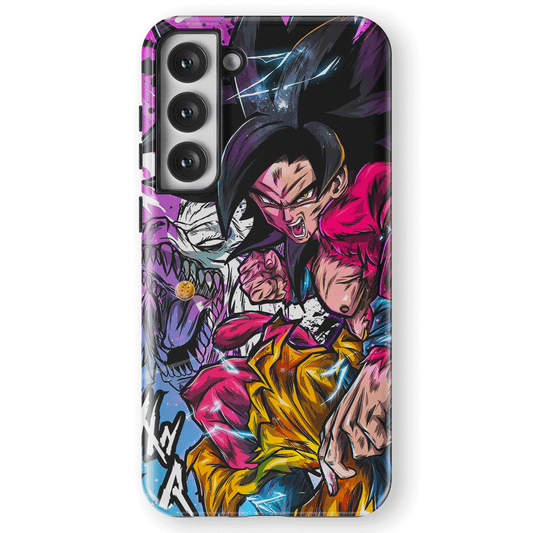 Dragon Ball Black Hair Goku Tempered Glass Tough Samsung Case