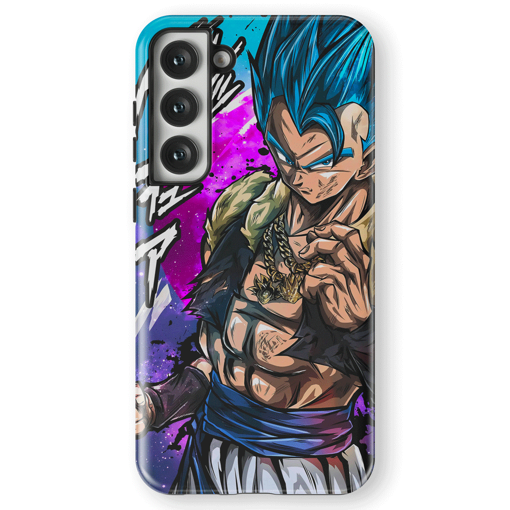 Dragon Ball Blue Hair Gohan Tempered Glass Tough Samsung Case