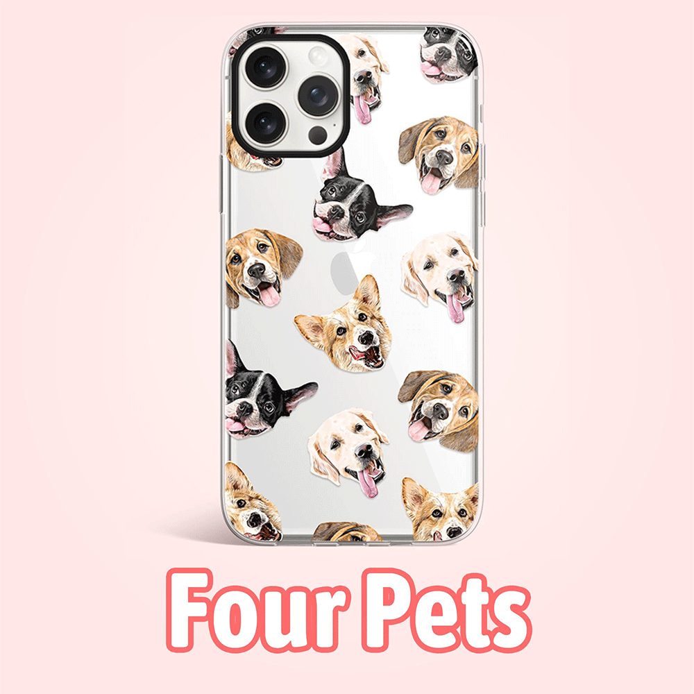 Custom Pet dog cat face iPhone phone case