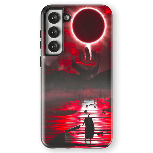 Berserk The Eclipse Red Hand Tempered Glass Tough Soft Silicone Samsung Case