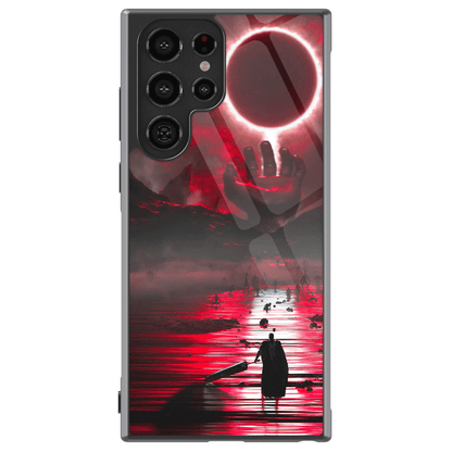 Berserk The Eclipse Red Hand Tempered Glass Tough Soft Silicone Samsung Case