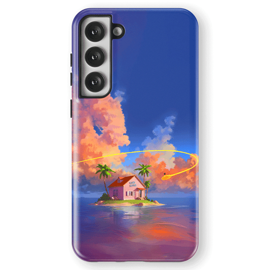 Dragon Ball Dream of Shenron Tempered Glass Tough Soft Silicone Samsung Case