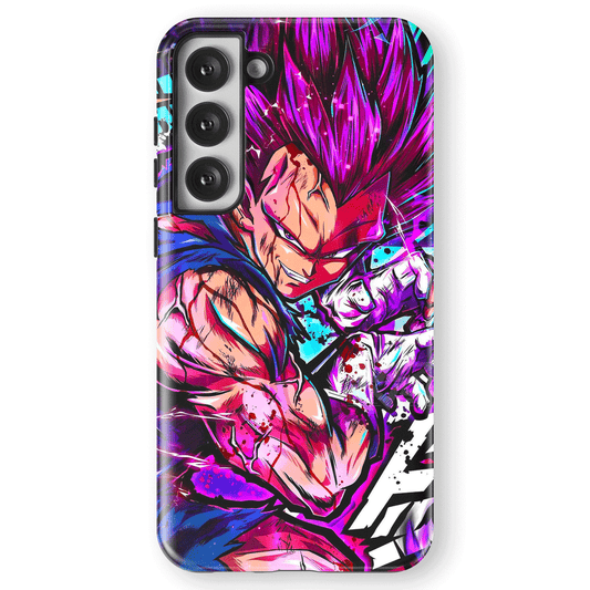 Dragon Ball Vegeta Ultra Ego Tempered Glass Tough Samsung Galaxy Phone Case