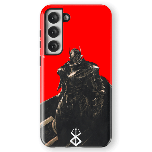 Berserk Red Tempered Glass Tough Soft Silicone Samsung Case