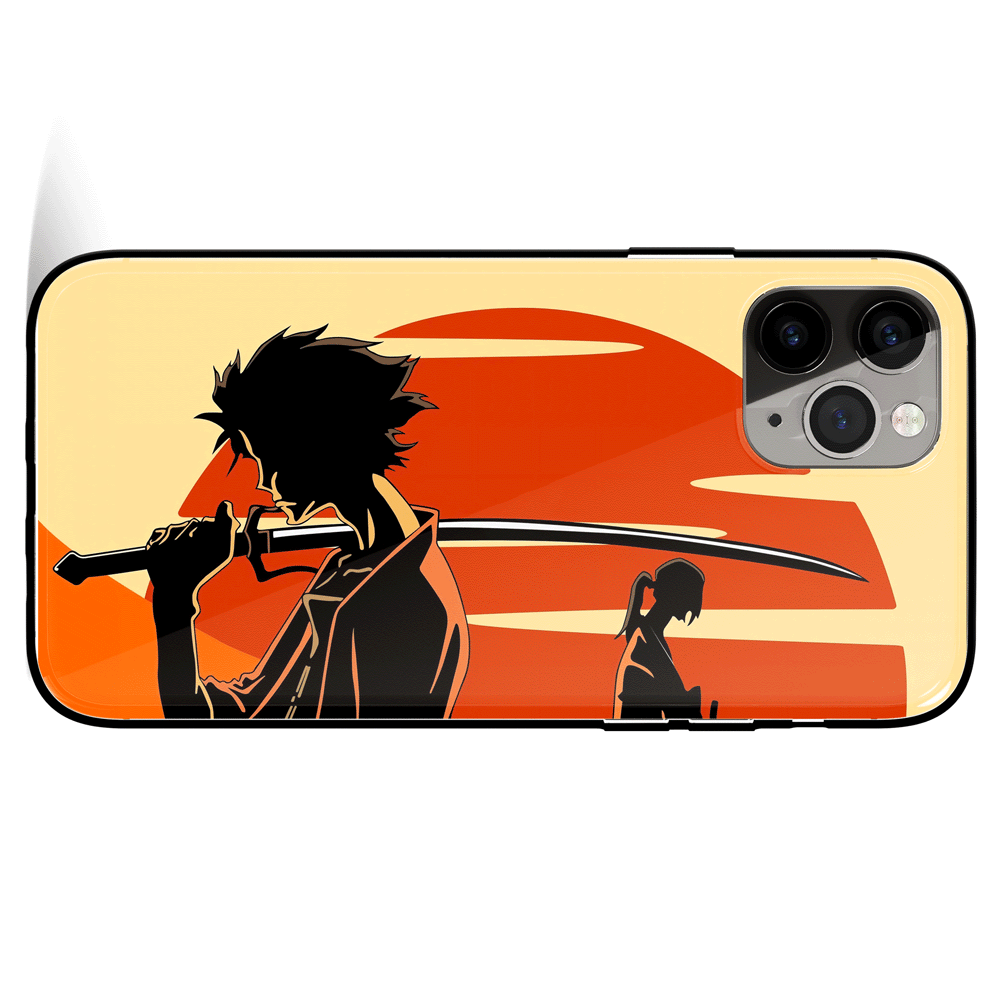 One Piece Luffy and Sword Tempered Glass Soft Silicone iPhone Case-Phone Case-Monkey Ninja-iPhone X/XS-Tempered Glass-Monkey Ninja