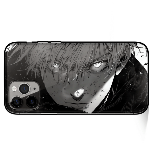 Jujutsu Kaisen Gojo Come Back Tempered Glass Soft Silicone iPhone Case-Phone Case-Monkey Ninja-iPhone X/XS-Tempered Glass-Monkey Ninja