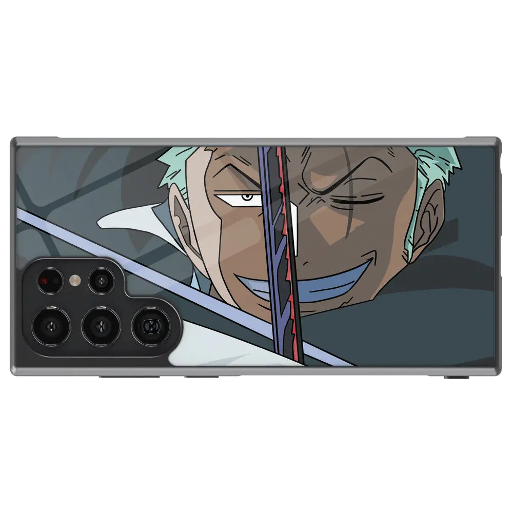 Anime One Piece Zoro Samsung Phone Case-Phone Case-Monkey Ninja-Galaxy S25-Glass Case-Monkey Ninja