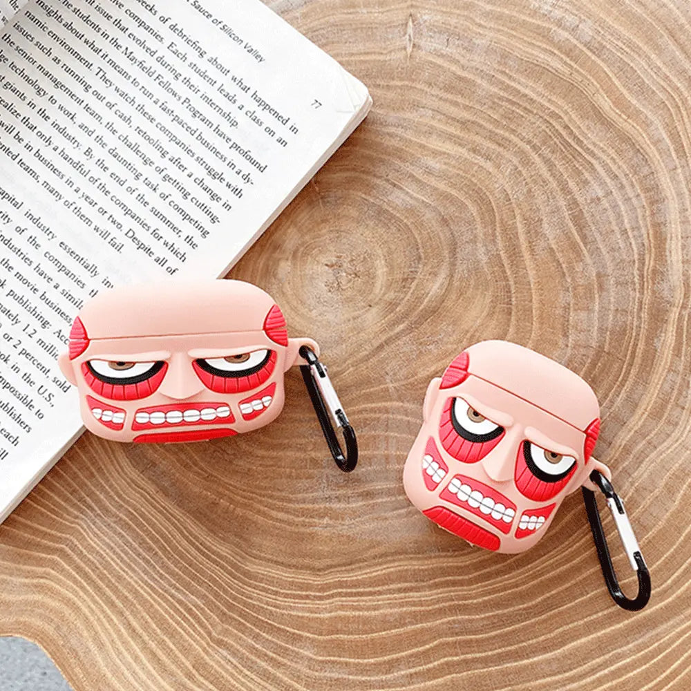 Attack On Titan Airpods 1/2/3/Pro Case Characters Cartoon Silicone Case-Airpods Case-Monkey Ninja-Airpods 1/2-Monkey Ninja
