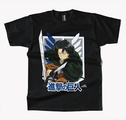 Attack On Titan Anime T Shirt-T-Shirt-Monkeyninja-S-Black-Monkey Ninja