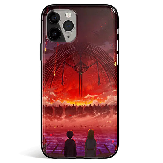 Attack on Titan The Rumbling Tempered Glass Soft Silicone iPhone Case-Phone Case-Monkey Ninja-iPhone 17-Glass Case-Monkey Ninja