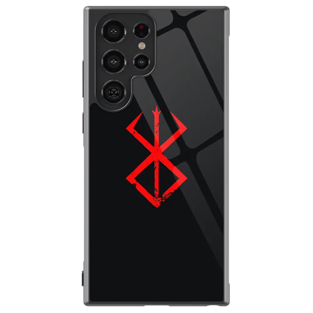 Berserk Brand of Sacrifice Tempered Glass Tough Soft Silicone Samsung Case-Phone Case-Monkey Ninja-Galaxy S25-Glass Case-Monkey Ninja