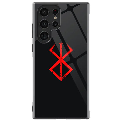 Berserk Brand of Sacrifice Tempered Glass Tough Soft Silicone Samsung Case-Phone Case-Monkey Ninja-Galaxy S25-Glass Case-Monkey Ninja