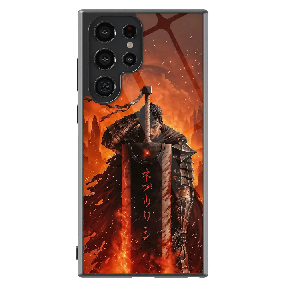 Berserk Guts Tempered Glass Tough Samsung Phone Case-Phone Case-Monkey Ninja-Galaxy S25-Glass Case-Monkey Ninja