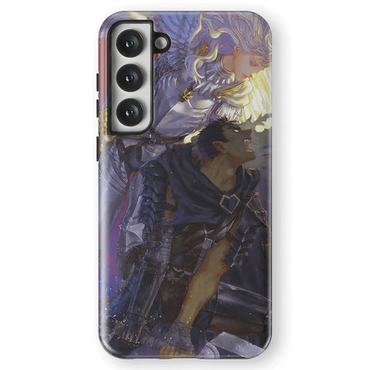 Berserk Guts and Griffith Tempered Glass Tough Soft Silicone Samsung Case-Phone Case-Monkey Ninja-Galaxy S25-Tough Case-Monkey Ninja