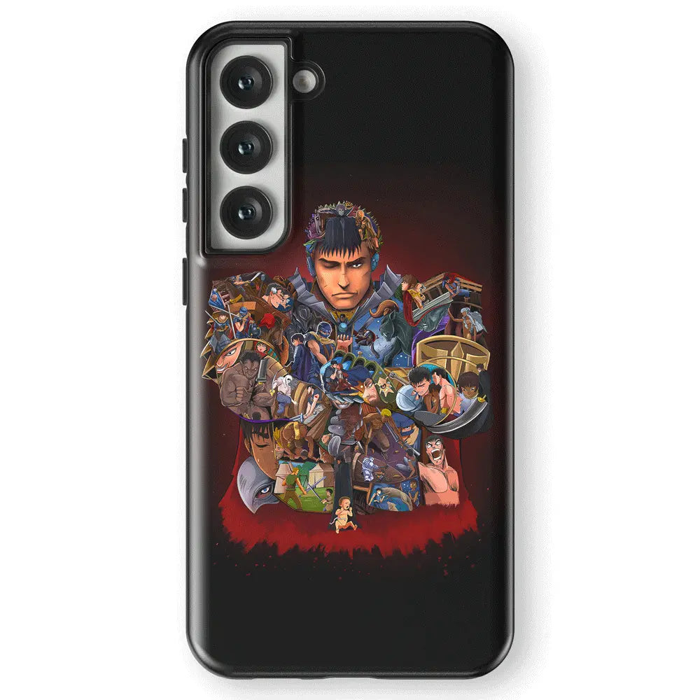 Berserk Life of Guts Tempered Glass Tough Soft Silicone Samsung Case-Phone Case-Monkey Ninja-Galaxy S25-Tough Case-Monkey Ninja