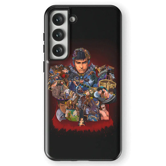 Berserk Life of Guts Tempered Glass Tough Soft Silicone Samsung Case-Phone Case-Monkey Ninja-Galaxy S25-Tough Case-Monkey Ninja