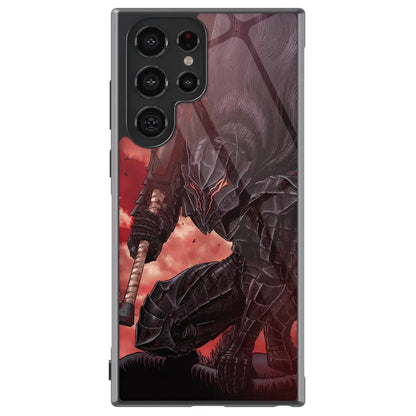 Berserk Panel Tempered Glass Tough Soft Silicone Samsung Case-Phone Case-Monkey Ninja-Galaxy S25-Glass Case-Monkey Ninja