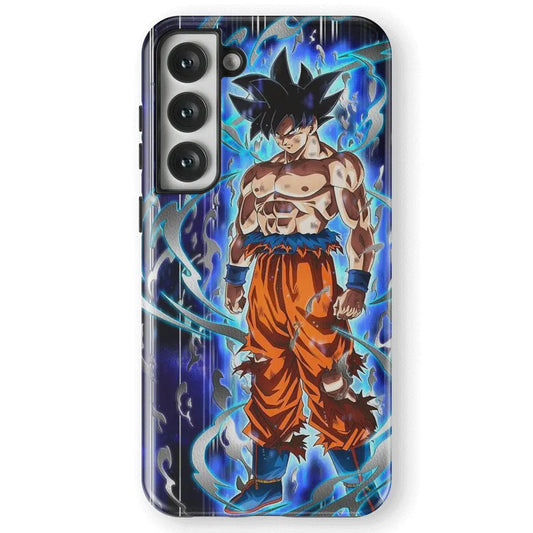 Burning Goku Tempered Glass Tough Samsung Phone Case-Phone Case-Monkey Ninja-Galaxy S25-Tough Case-Monkey Ninja