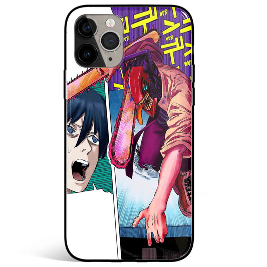 Chainsaw Man Denji Tempered Glass Soft Silicone iPhone Case-Phone Case-Monkey Ninja-iPhone 17-Glass Case-Monkey Ninja