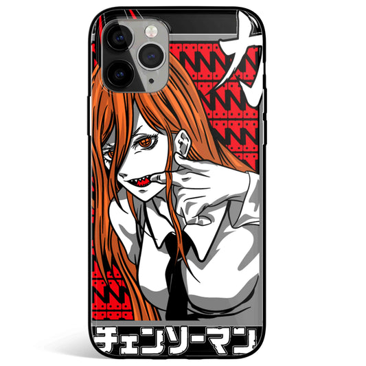 Chainsaw Man Devil Tempered Glass Soft Silicone iPhone Case-Phone Case-Monkey Ninja-iPhone 17-Glass Case-Monkey Ninja
