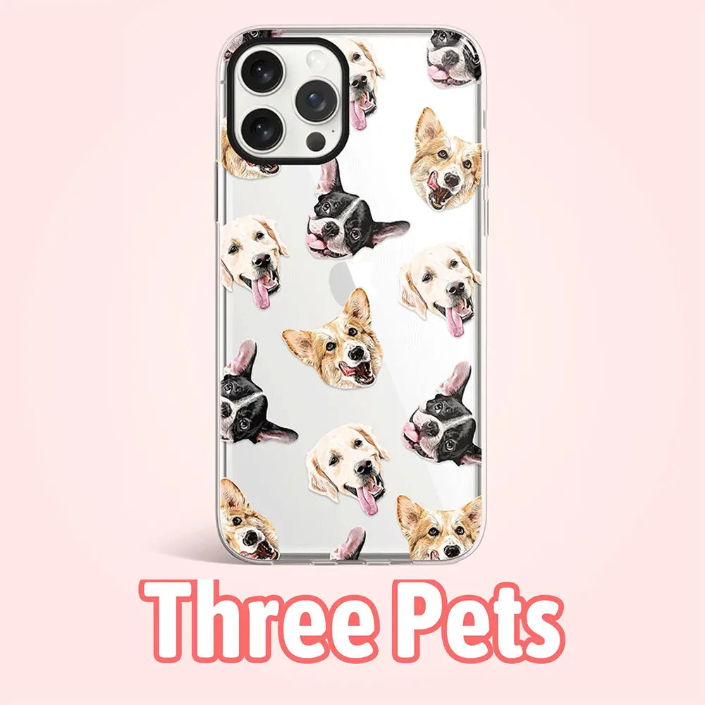 Custom Pet dog cat face iPhone phone case-Phone Case-Monkey Ninja-iPhone 17-1 Face-Monkey Ninja