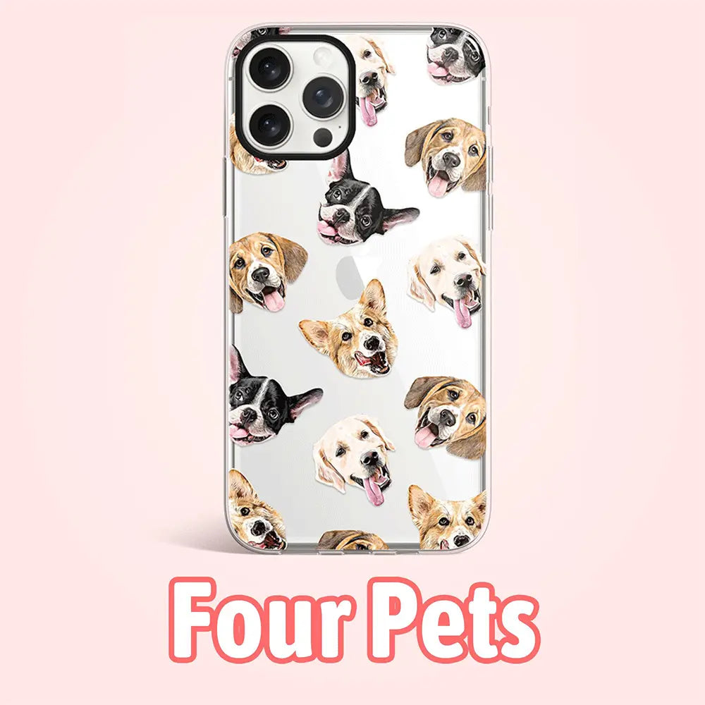 Custom Pet dog cat face iPhone phone case-Phone Case-Monkey Ninja-iPhone 17-1 Face-Monkey Ninja