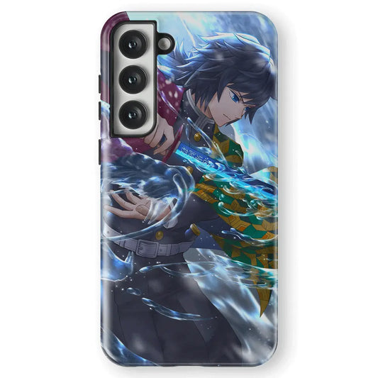 Demon Slayer Giyu Tomioka 1 Tempered Glass Tough Samsung Case-Phone Case-Monkey Ninja-Galaxy S25-Tough Case-Monkey Ninja