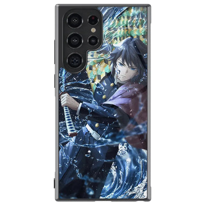 Demon Slayer Giyu Tomioka 2 Tempered Glass Tough Samsung Case-Phone Case-Monkey Ninja-Galaxy S25-Glass Case-Monkey Ninja