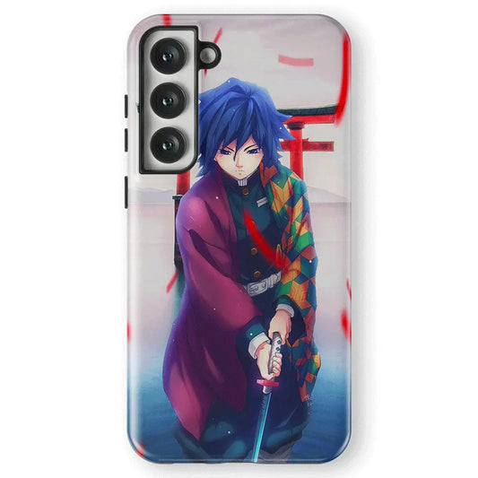 Demon Slayer Giyu Tomioka Master Swordsman Tempered Glass Tough Samsung Case-Phone Case-Monkey Ninja-Galaxy S25-Tough Case-Monkey Ninja