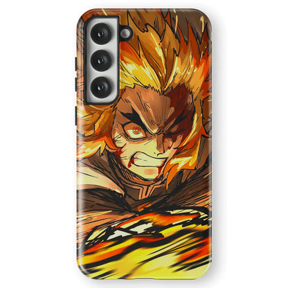 Demon Slayer Kyojuro Tempered Glass Tough Samsung Case-Phone Case-Monkey Ninja-Galaxy S25-Tough Case-Monkey Ninja