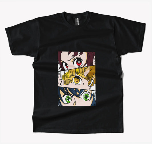 Demon Slayer Team Eyes Anime T Shirt-T-Shirt-Monkeyninja-S-Black-Monkey Ninja