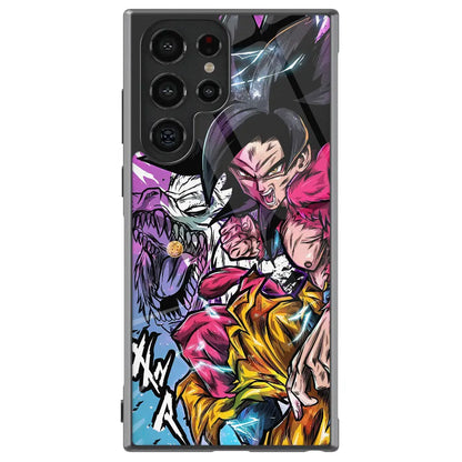 Dragon Ball Black Hair Goku Tempered Glass Tough Samsung Case-Phone Case-Monkey Ninja-Galaxy S25-Glass Case-Monkey Ninja