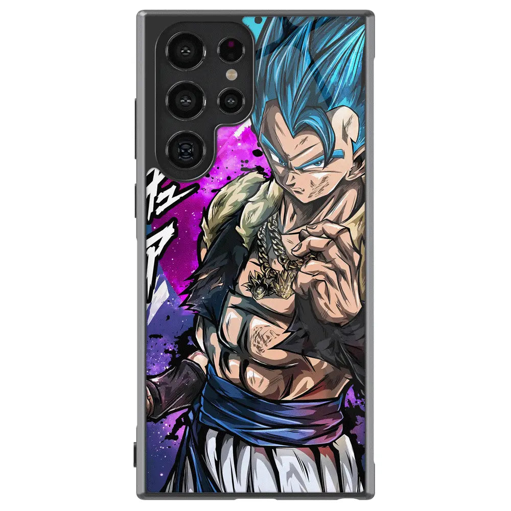 Dragon Ball Blue Hair Gohan Tempered Glass Tough Samsung Case-Phone Case-Monkey Ninja-Galaxy S25-Glass Case-Monkey Ninja