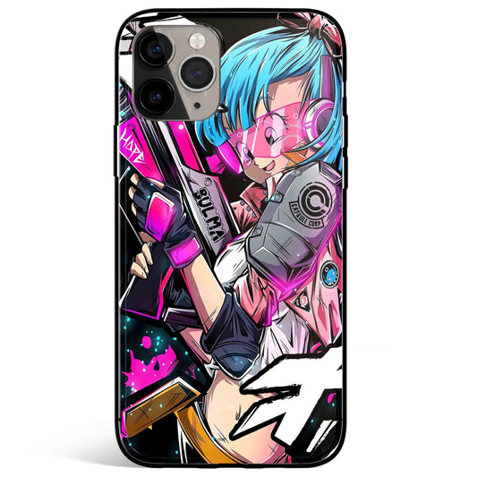 Dragon Ball Bulma Street Style Tempered Glass Soft Silicone iPhone Case-Phone Case-Monkey Ninja-iPhone 17-Glass Case-Monkey Ninja