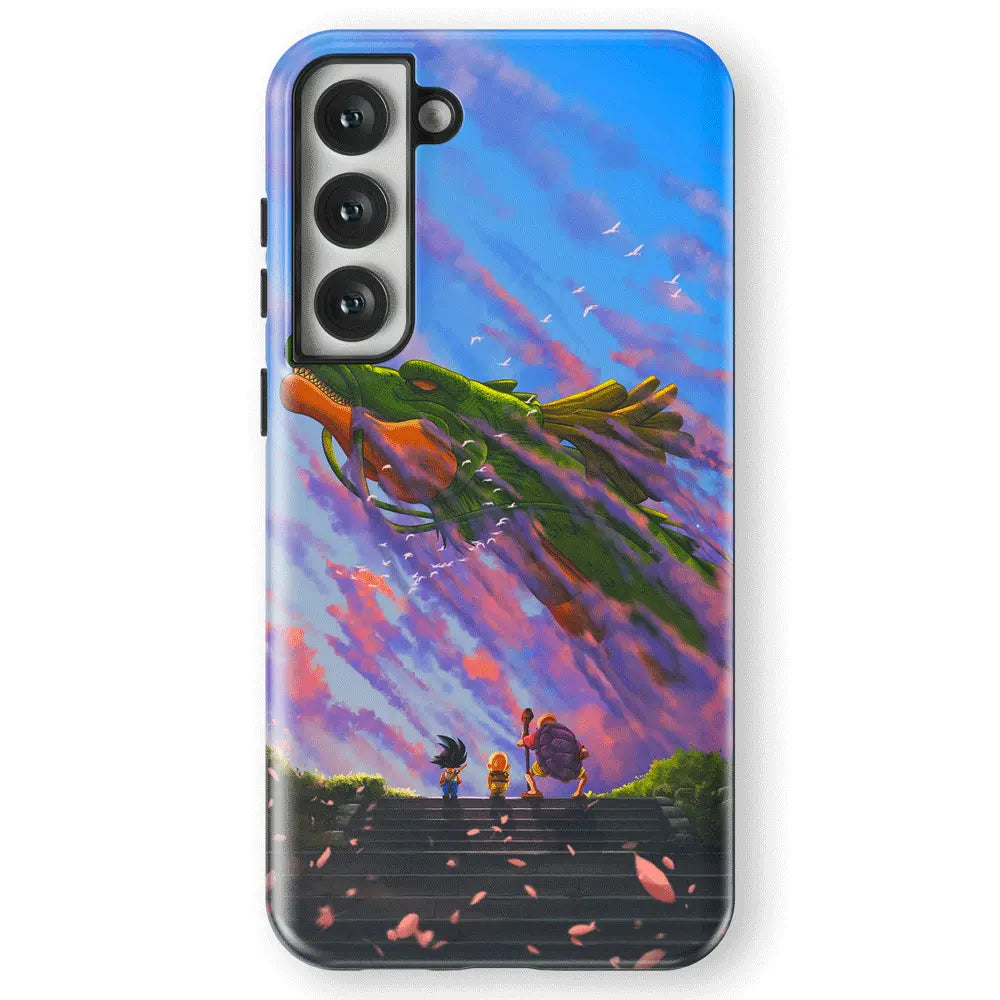 Dragon Ball Dream of Shenon Tempered Glass Tough Soft Silicone Samsung Case-Phone Case-Monkey Ninja-Galaxy S25-Tough Case-Monkey Ninja