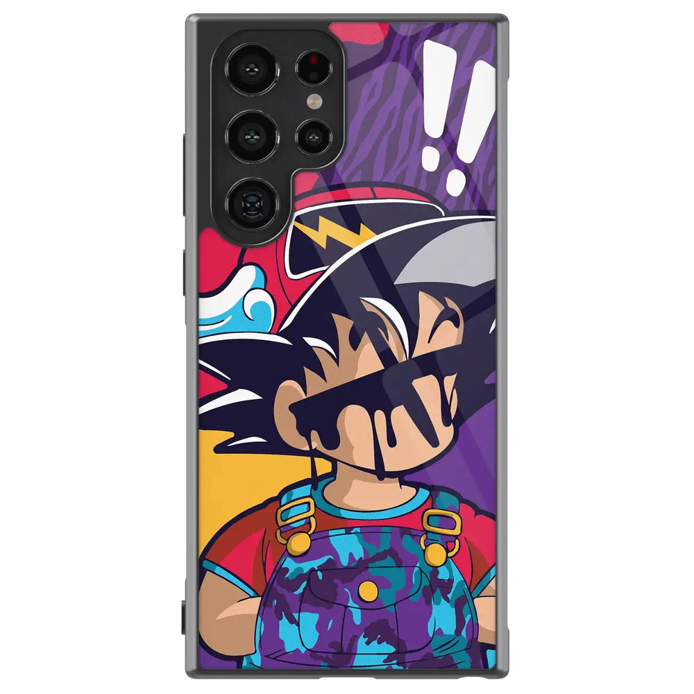 Dragon Ball Fashion Goku Samsung Tempered Glass Tough Phone Case-Phone Case-Monkey Ninja-Galaxy S25-Glass Case-Monkey Ninja