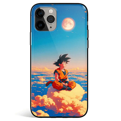 Dragon Ball Goku Flying Nimbus Tempered Glass Soft Silicone iPhone Case-Phone Case-Monkey Ninja-iPhone 17-Glass Case-Monkey Ninja
