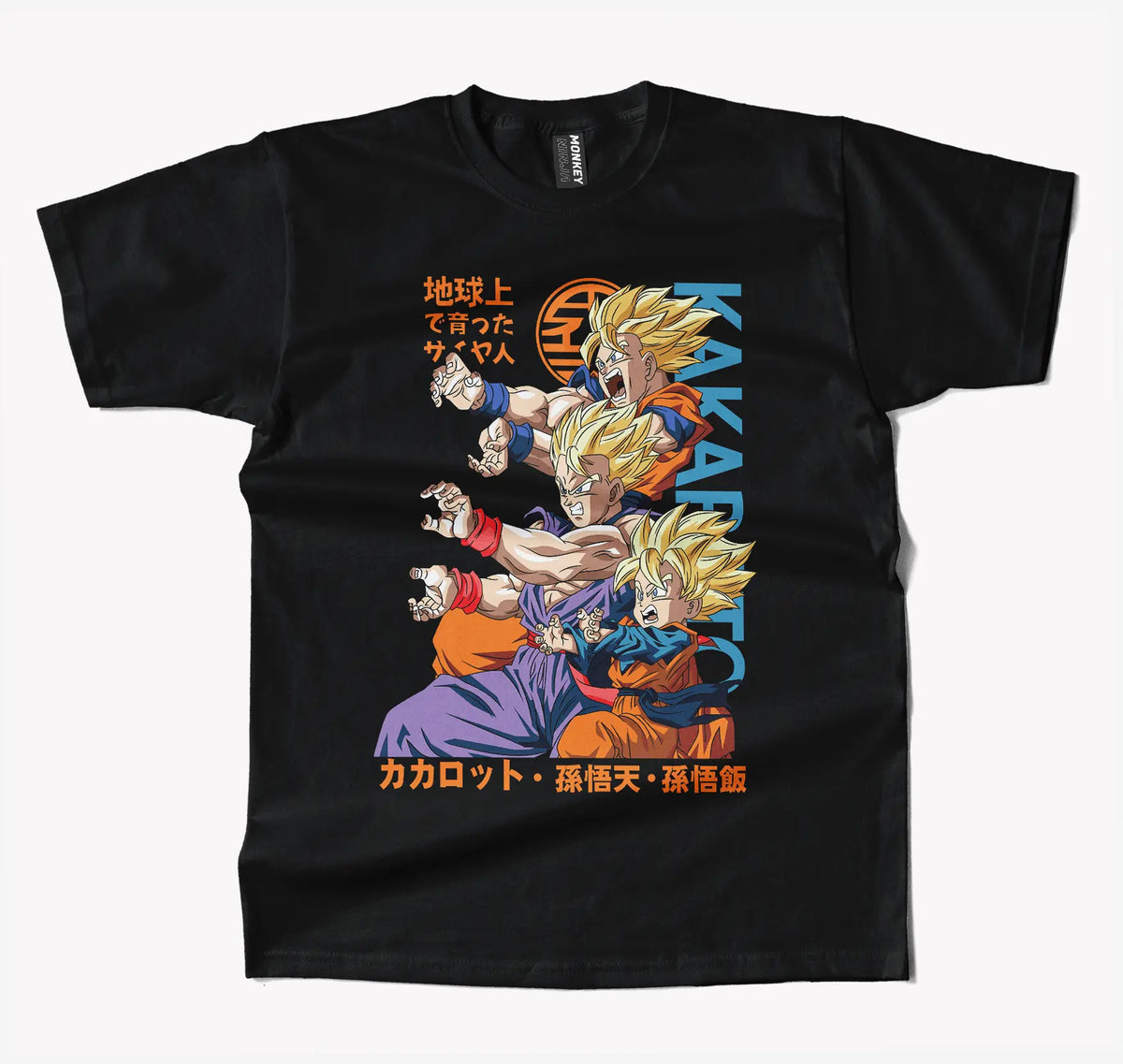 Dragon Ball Goku Gohan Family Anime T Shirt-T-Shirt-Monkeyninja-S-Black-Monkey Ninja