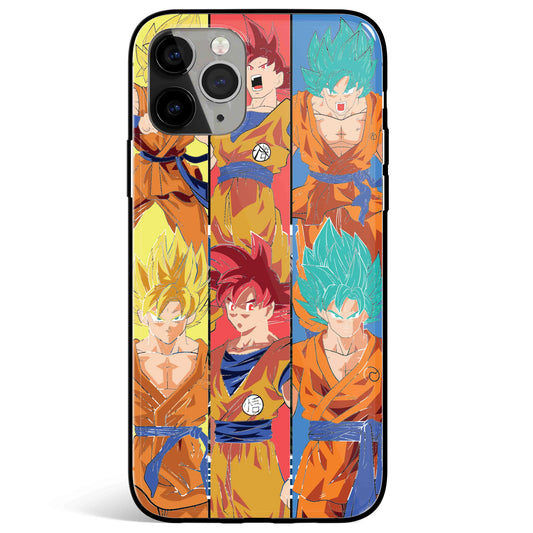 Dragon Ball Goku Tempered Glass Soft Silicone iPhone Case-Phone Case-Monkey Ninja-iPhone 17-Glass Case-Monkey Ninja