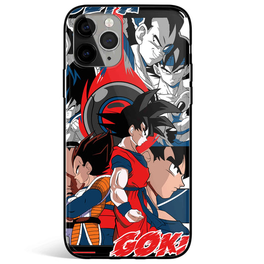 Dragon Ball Goku and Vegeta Tempered Glass Soft Silicone iPhone Case-Phone Case-Monkey Ninja-iPhone 17-Glass Case-Monkey Ninja
