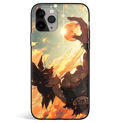 Dragon Ball Goku and the Dragon Ball Tempered Glass Soft Silicone iPhone Case-Phone Case-Monkey Ninja-iPhone 17-Glass Case-Monkey Ninja