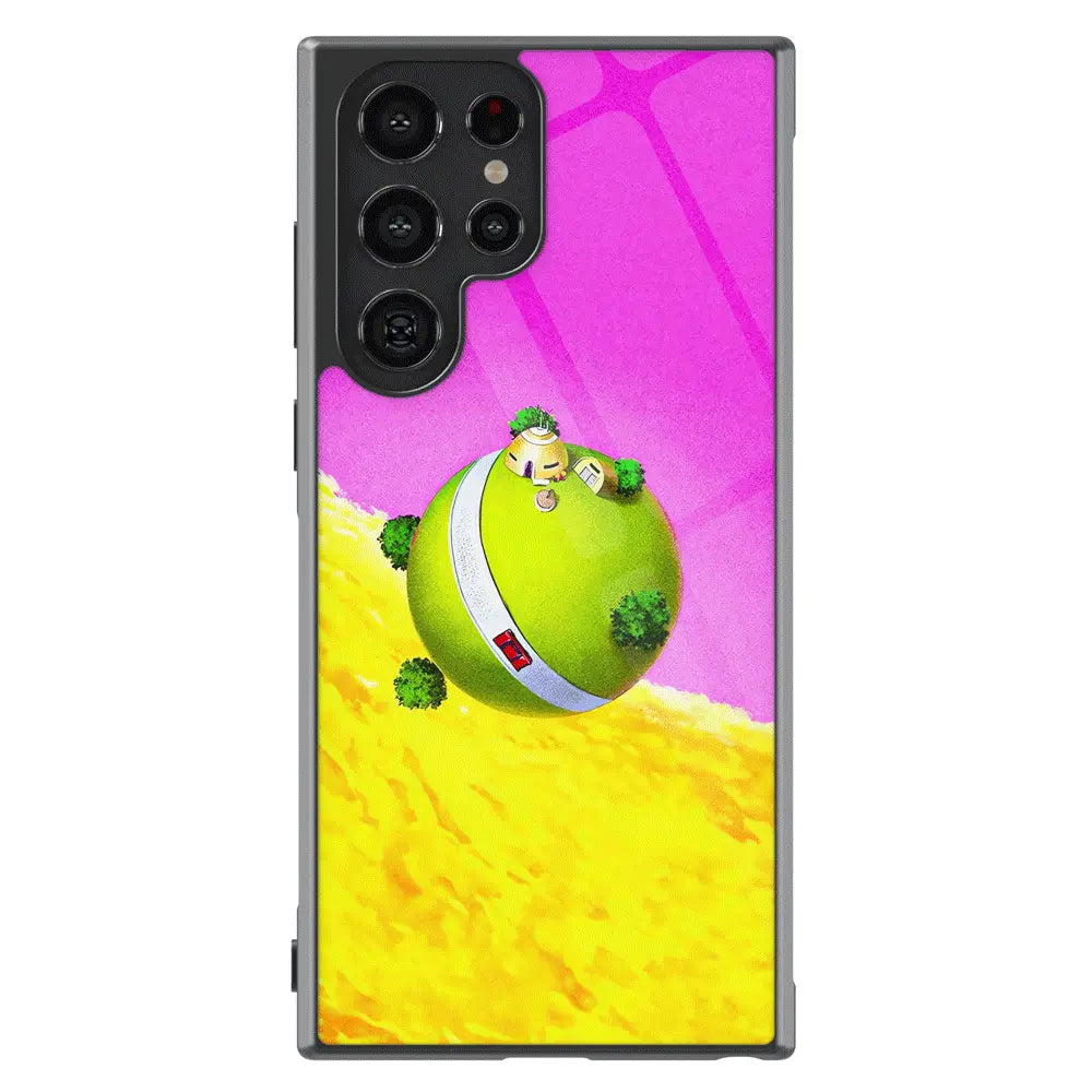 Dragon Ball Kaio Planet Tempered Glass Tough Samsung Phone Case-Phone Case-Monkey Ninja-Galaxy S25-Glass Case-Monkey Ninja