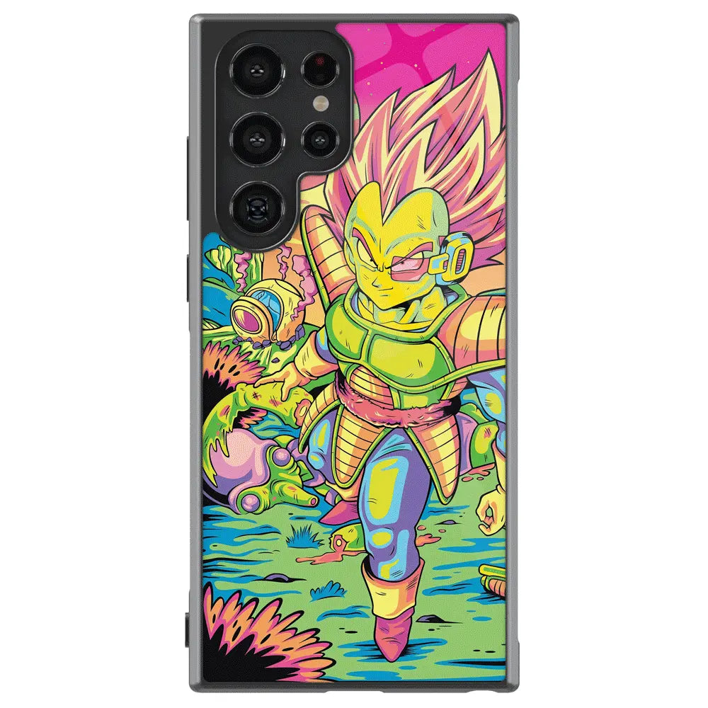 Dragon Ball Prince Vegeta Tempered Glass Tough Samsung Phone Case-Phone Case-Monkey Ninja-Galaxy S25-Glass Case-Monkey Ninja