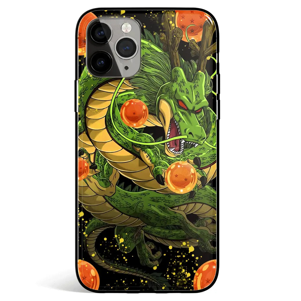 Dragon Ball Shenron State Your Wish Tempered Glass Soft Silicone iPhone Case-Phone Case-Monkey Ninja-iPhone 17-Glass Case-Monkey Ninja