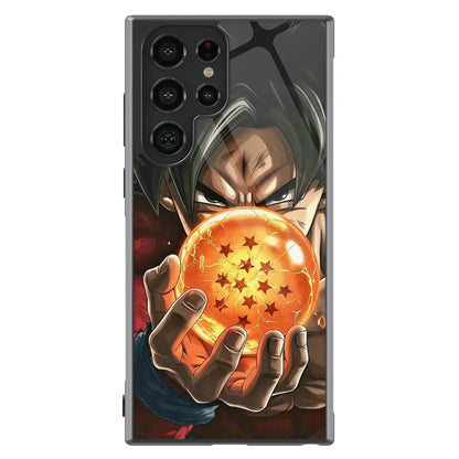 Dragon Ball Super Dragon Balls Tempered Glass Tough Samsung Phone Case-Phone Case-Monkey Ninja-Galaxy S25-Glass Case-Monkey Ninja